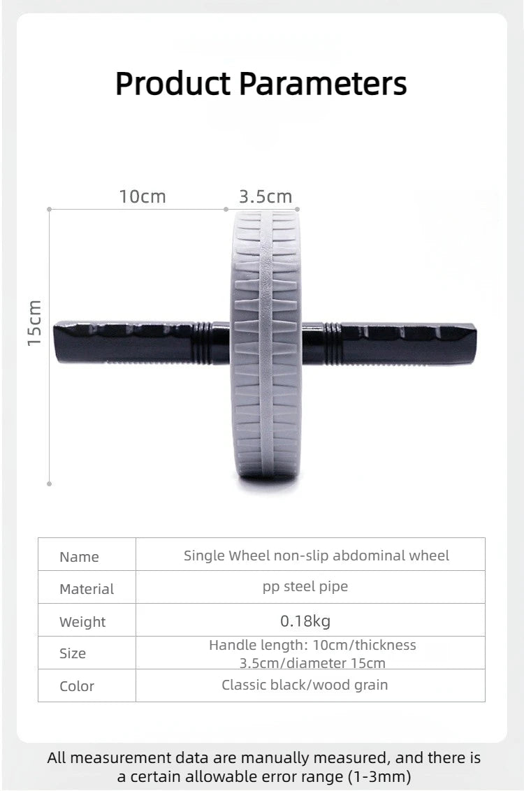 Roda rolamento de carga antiderrapante para exercício muscular silencioso.